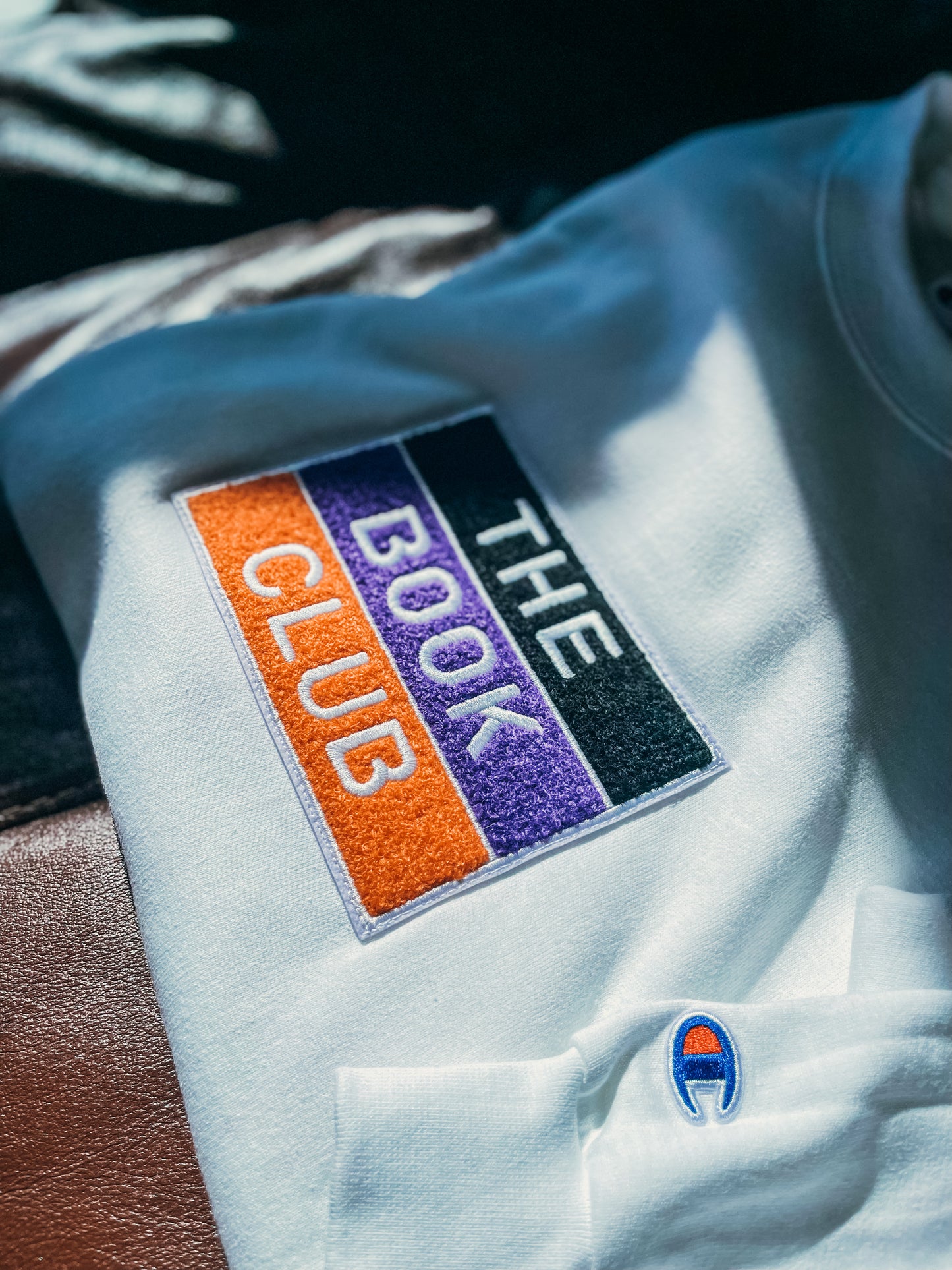 BOOK CLUB Chenille Patch Champion® Sweater