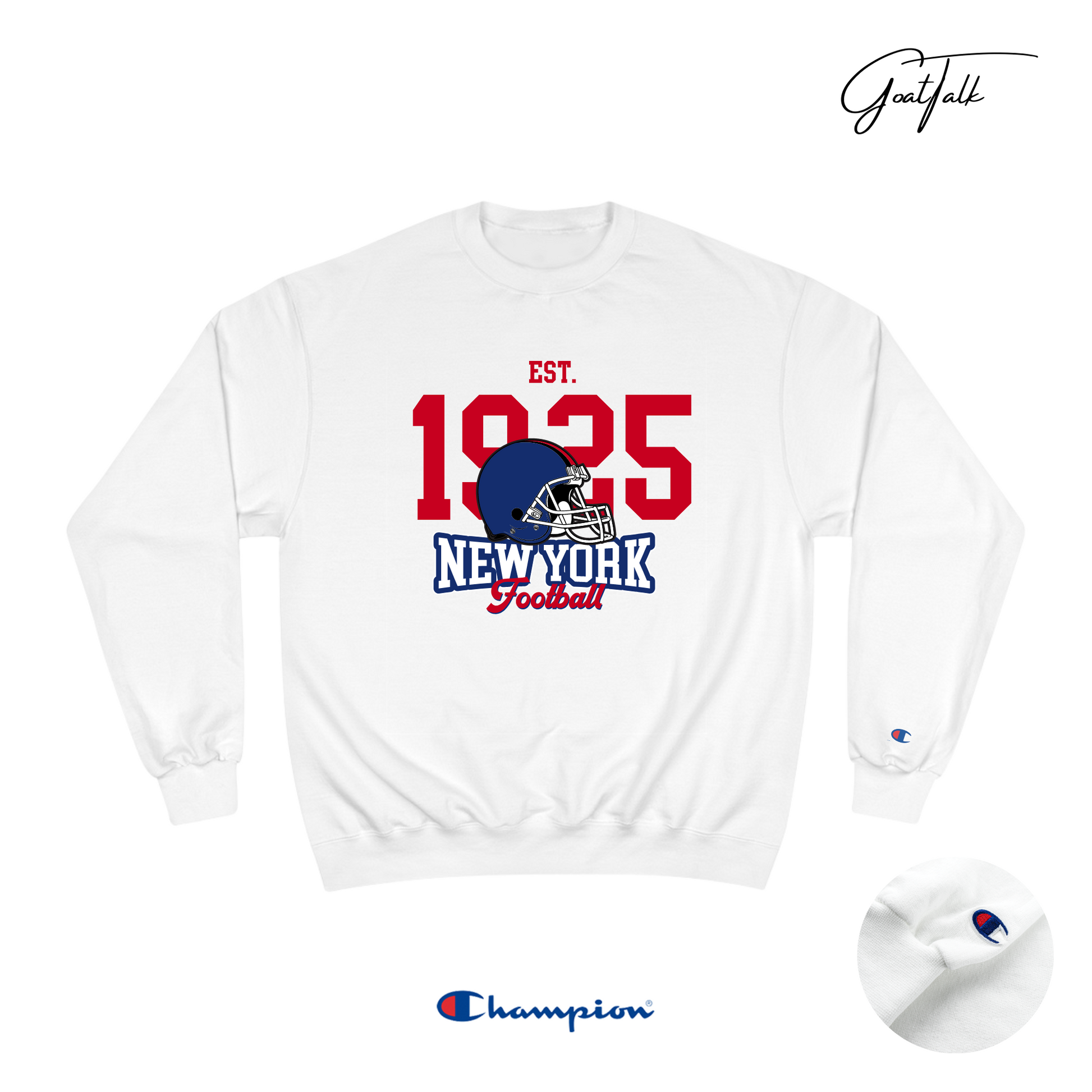New York Football Champion Sweatshirt Goat Talk Sports GoatTalk